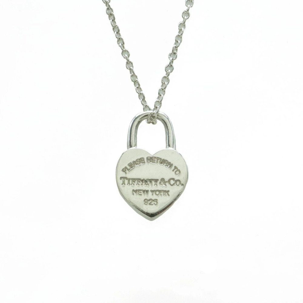 TIFFANYCo Tiffany Co to Heart Lock Pendant Necklace Silver